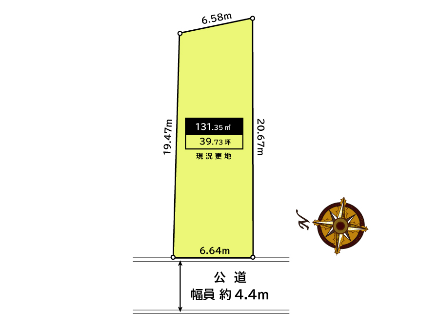 日置荘西町４ 建築条件なし土地（南側）